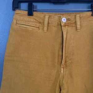 Madewell Crop Mustard Wide Leg Jean